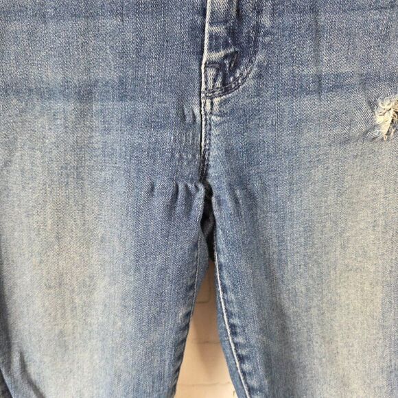 Mother High Waisted Looker Ankle Fray Jeans Size 24 Get Your Groove Back Blue - Picture 3 of 11